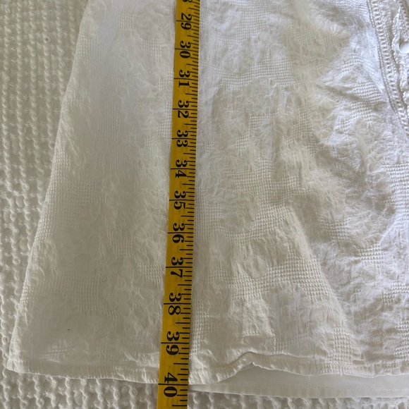 White Button-Front Short Sleeve Midi Dress - Picture 4 of 5